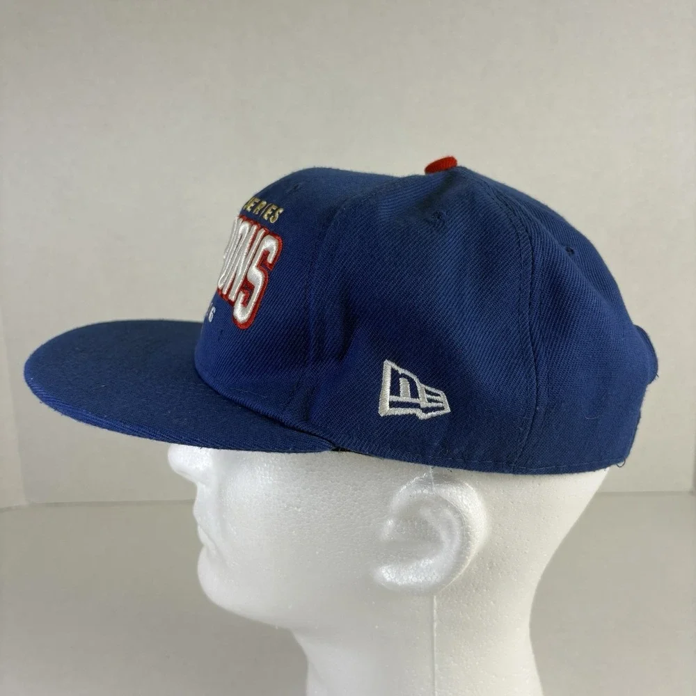 New Era Chicago Cubs Hat Mens OSFM 2016 World Series Champions Blue Snapback MLB